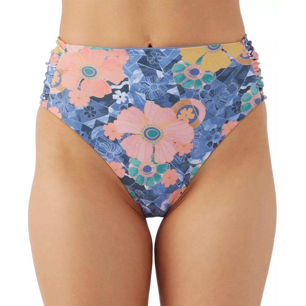 O'Neill Jadia‎ Floral Long Beach High Waist Bikini Bottom Small NWT
